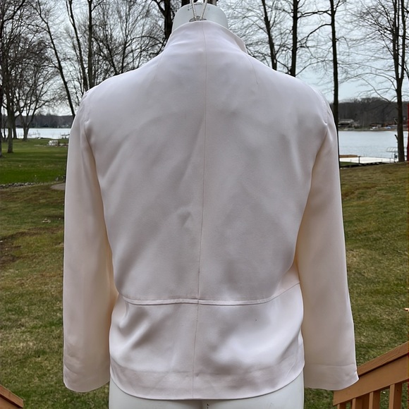 Dana Buchman cream silk jacket S-M - Picture 4 of 8